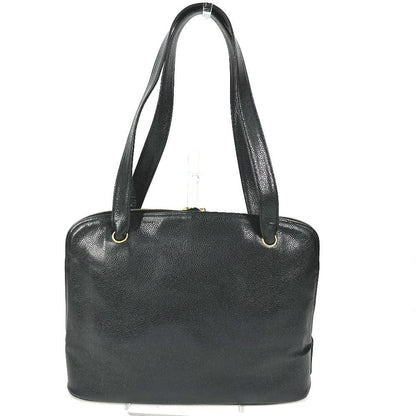 Chanel Shoulder Bag Caviar Skin Black Vintage Cc Coco Mark Decacoco Women
