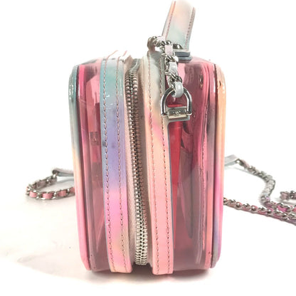 Chanel Handbag Plastics Pink Filigree Vanity Bag Crossbody Cc Coco Mark Women
