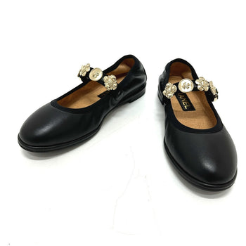 Chanel Sandals G45778 Leather Black 24A Merry Jane Women 36.5