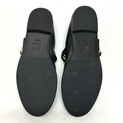 Chanel Sandals G45778 Leather Black 24A Merry Jane Women 36.5