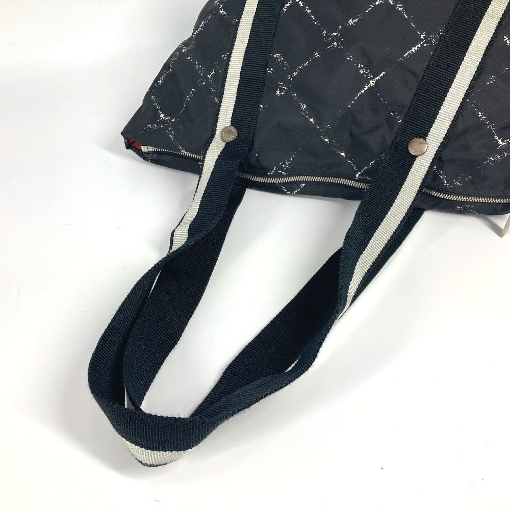 Chanel Boston Duffel Bag Nylon Black Old Travel Line Pet Bag Unisex(Unisex)