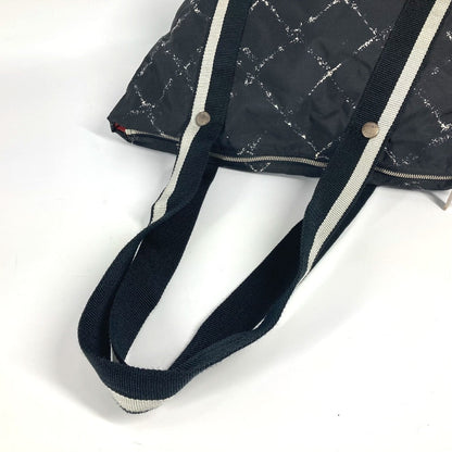 Chanel Boston Duffel Bag Nylon Black Old Travel Line Pet Bag Unisex(Unisex)