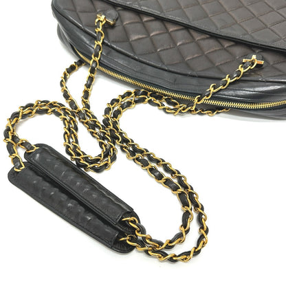 Chanel Shoulder Bag Lambskin Black Vintage Matelasse Quilting Cc Coco Mark Women
