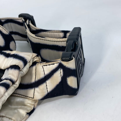 Chanel Shoulder Bag Nylon Black Sports Zebra Pattern Women