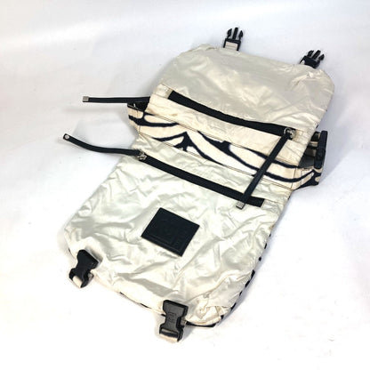 Chanel Shoulder Bag Nylon Black Sports Zebra Pattern Women