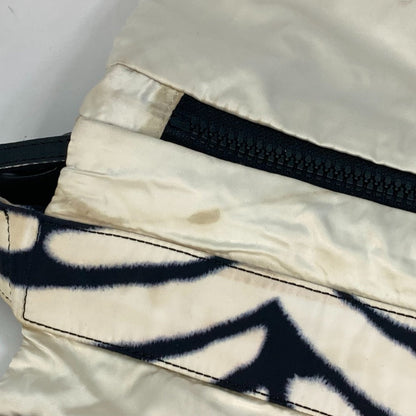 Chanel Shoulder Bag Nylon Black Sports Zebra Pattern Women