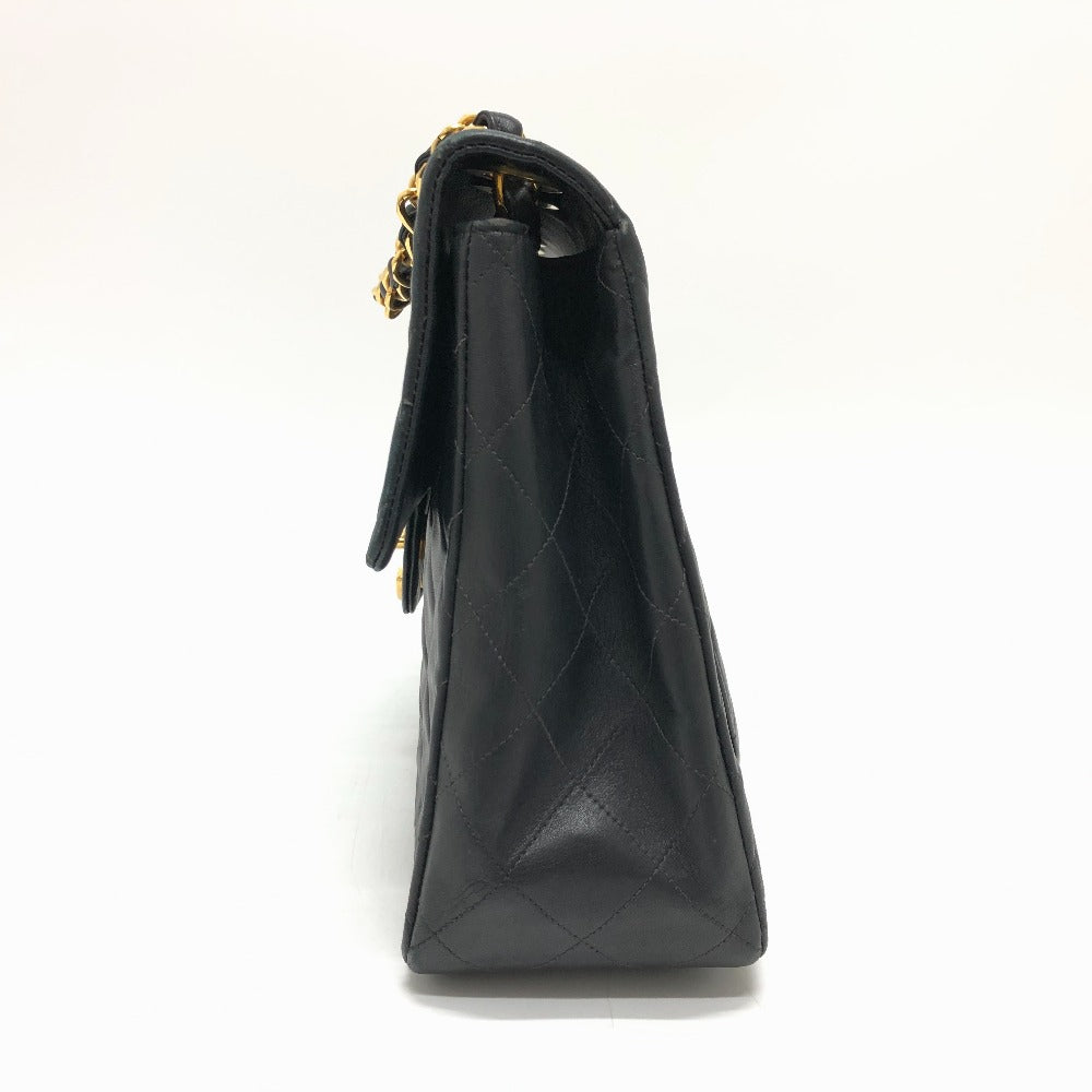 Chanel Shoulder Bag A01094 Lambskin Black Matrasse Coco Mark Deca Matelasse 34 Women