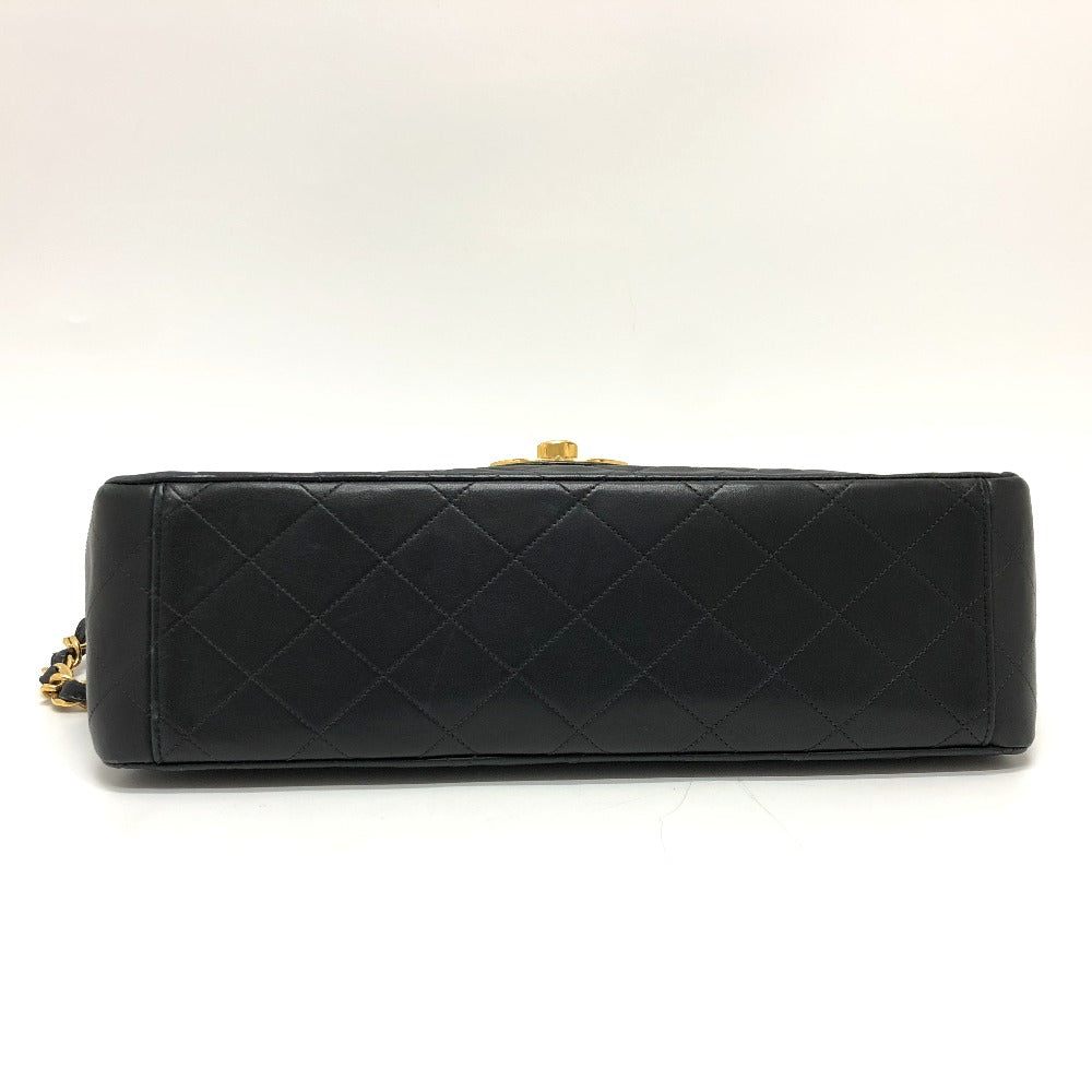 Chanel Shoulder Bag A01094 Lambskin Black Matrasse Coco Mark Deca Matelasse 34 Women