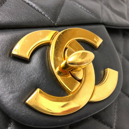 Chanel Shoulder Bag A01094 Lambskin Black Matrasse Coco Mark Deca Matelasse 34 Women