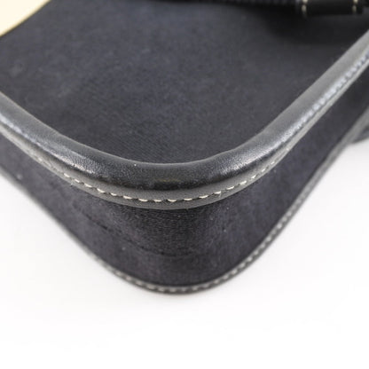 Hermes Shoulder Bag Canvas Black Buenaben Women