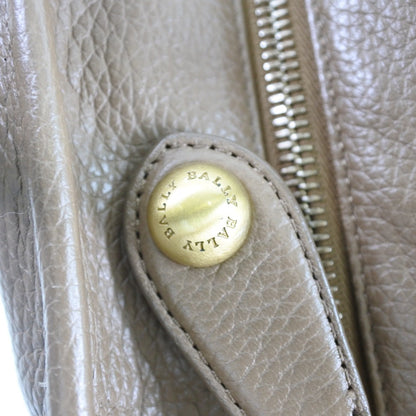 Bally Handbag Calfskin Beige With Porch 2Wayshoulder Unisex(Unisex)