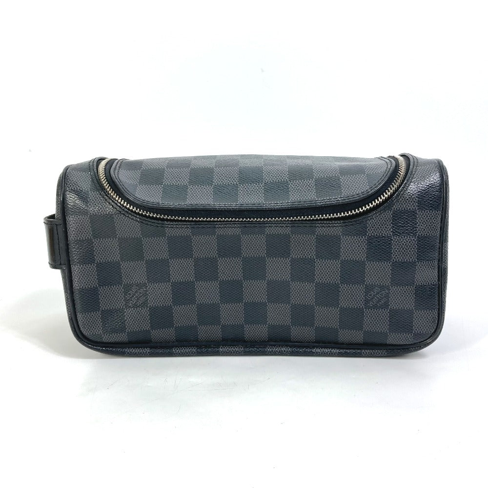 Louis Vuitton Pouch N47625 Damier Grafitto Canvas Black Damier Grafitte C Cracking Pouch Mens