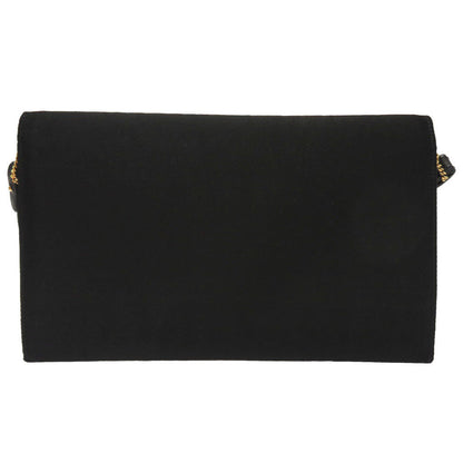 Hermes Shoulder Bag Satin Black Cooktail Vintage Women