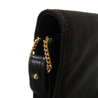 Hermes Shoulder Bag Satin Black Cooktail Vintage Women