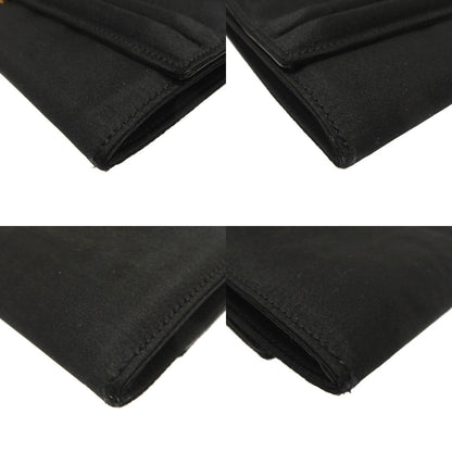 Hermes Shoulder Bag Satin Black Cooktail Vintage Women