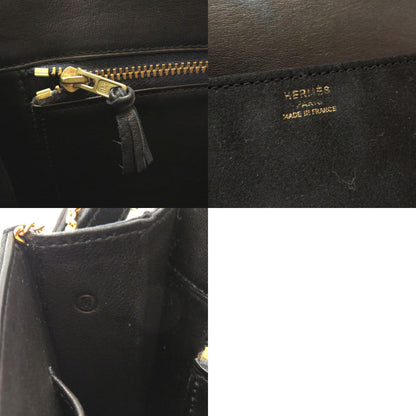 Hermes Shoulder Bag Satin Black Cooktail Vintage Women