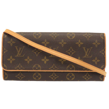 Louis Vuitton Shoulder Bag M51852 Monogram Canvas Brown Monogram Pochette Twin Gm Women