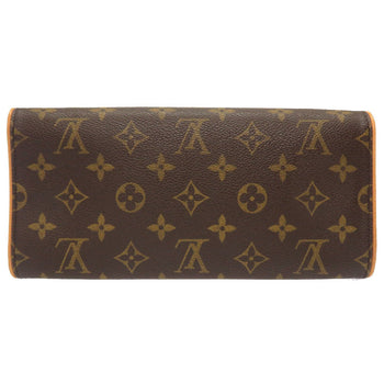Louis Vuitton Shoulder Bag M51852 Monogram Canvas Brown Monogram Pochette Twin Gm Women