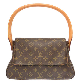 Louis Vuitton Handbag M51147 Monogram Canvas Brown Monogram Mini Looping Women