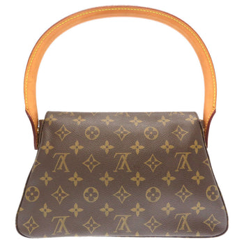 Louis Vuitton Handbag M51147 Monogram Canvas Brown Monogram Mini Looping Women