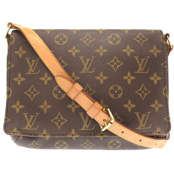 Louis Vuitton Shoulder Bag M51257 Monogram Canvas Brown Monogram Musette Tango Short Strap Women