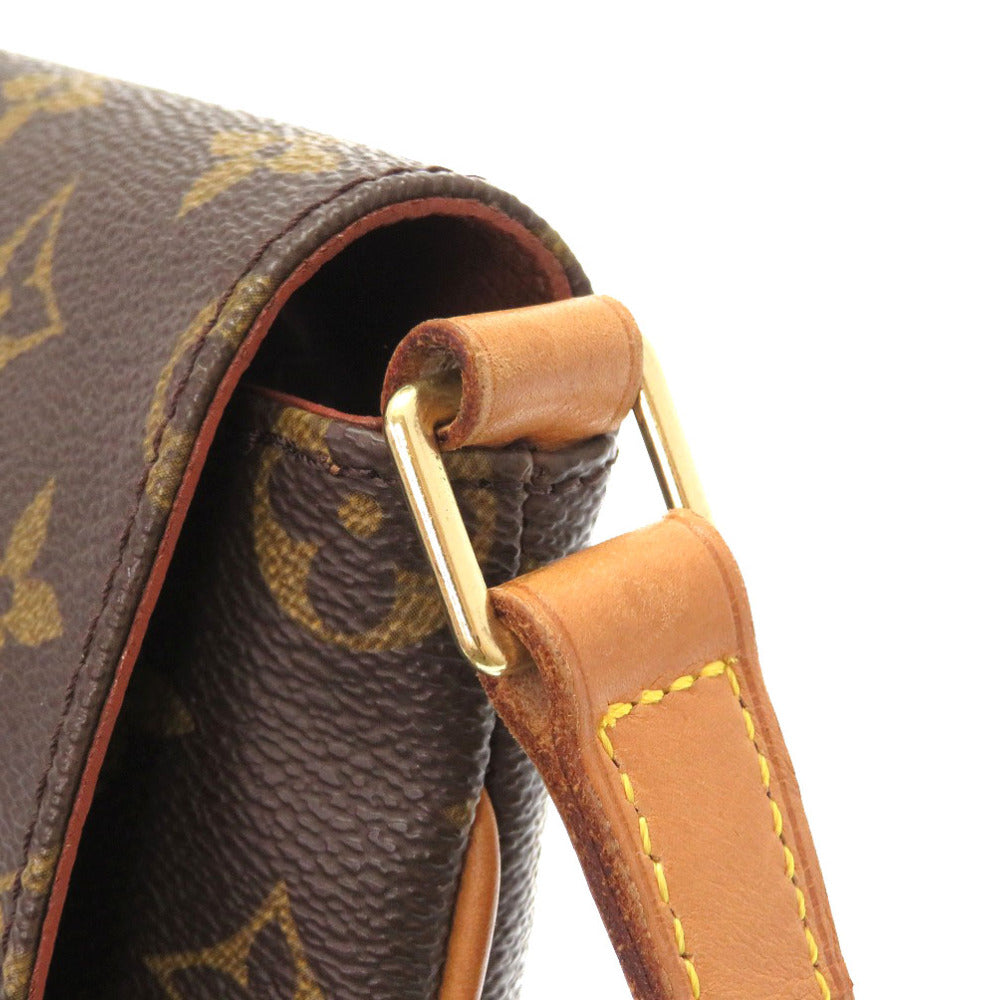 Louis Vuitton Shoulder Bag M51257 Monogram Canvas Brown Monogram Musette Tango Short Strap Women