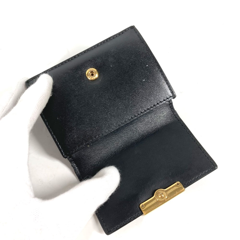 Fendi Trifold Wallet 8M0395 Leather Black Logo Women