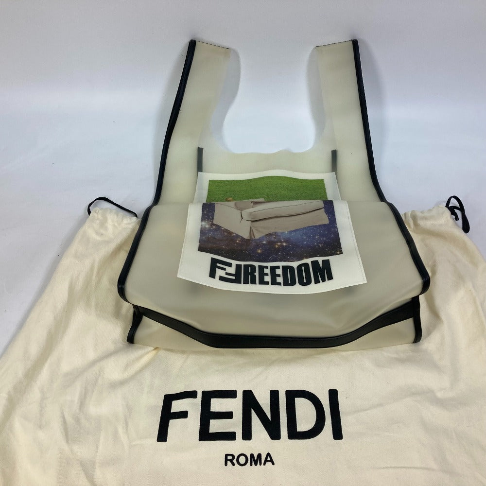 Fendi Handbag 7Va442 Plastics Clear Banana Fruit Freedom Logo Women
