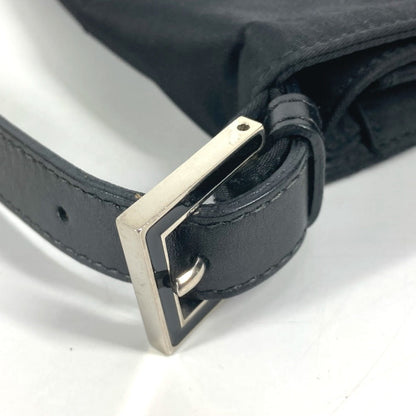 Fendi Shoulder Bag Nylon Black Ff Logo Unisex(Unisex)