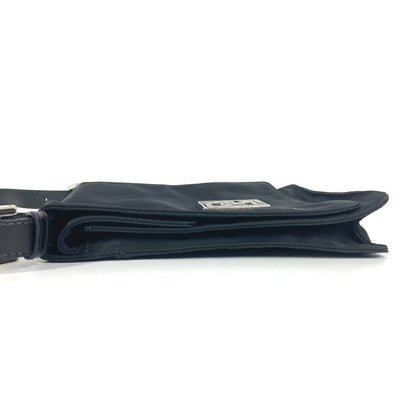 Fendi Shoulder Bag Nylon Black Ff Logo Unisex(Unisex)