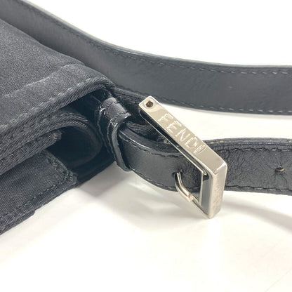 Fendi Shoulder Bag Nylon Black Ff Logo Unisex(Unisex)