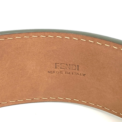 Fendi Belt Leather Khaki Studs Women 36