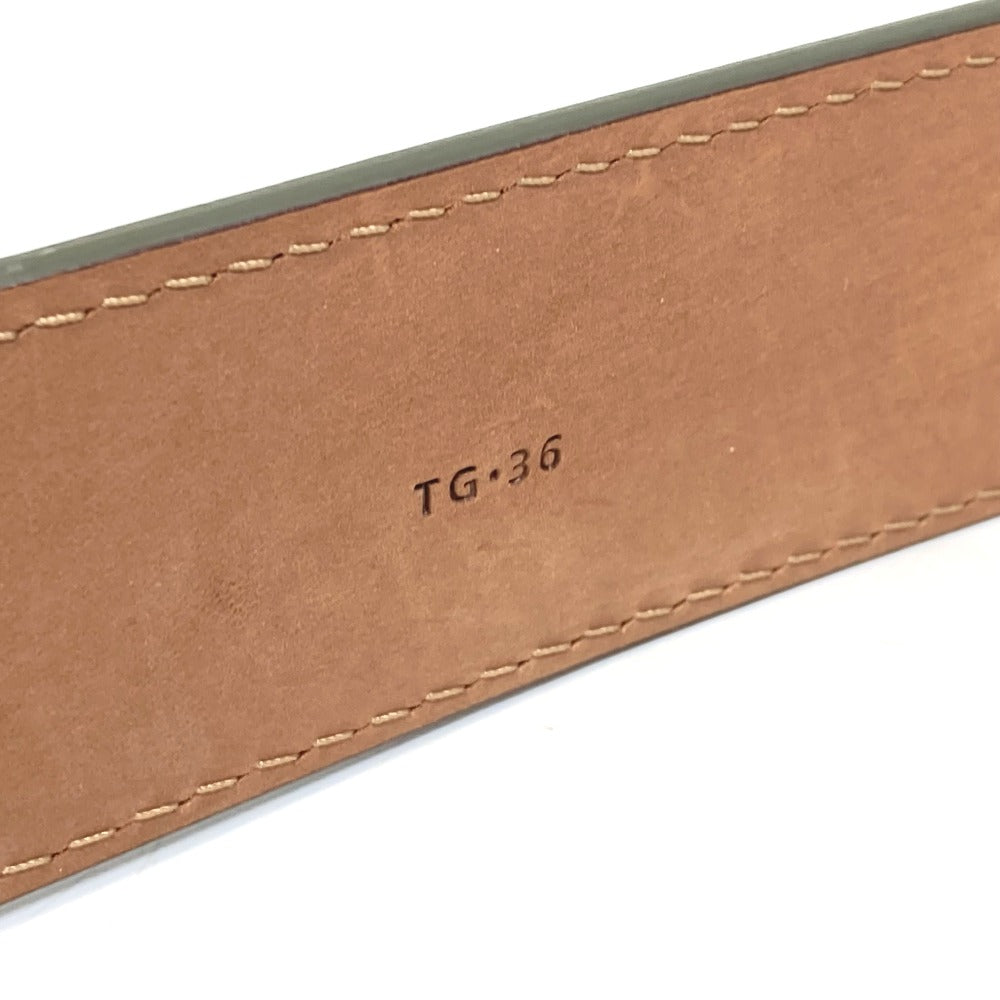 Fendi Belt Leather Khaki Studs Women 36