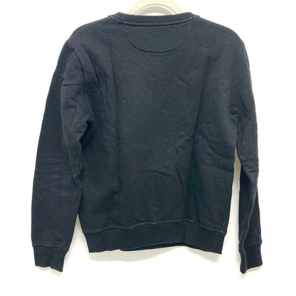 Fendi Sweat Fy0944 Cotton Black Sequin Logo Patch Detail Women Xs