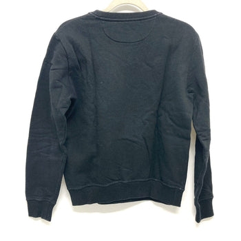 Fendi Sweat Fy0944 Cotton Black Sequin Logo Patch Detail Women Xs