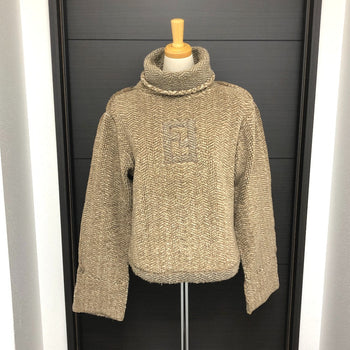 Fendi Sweater Polyester Brown Logo 42