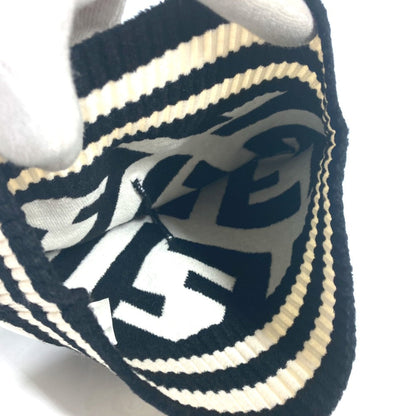 Fendi Knit Hat Fxq538 Wool, Rayon Black By Color Zucca Logo Women