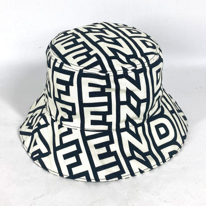 Fendi Hat Fxq910 Cotton White Marc Jacobs Collaboration Logo All-Over Pattern Mens(Unisex) L