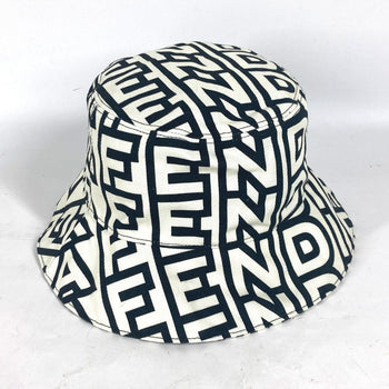 Fendi Hat Fxq910 Cotton White Marc Jacobs Collaboration Logo All-Over Pattern Mens(Unisex) L