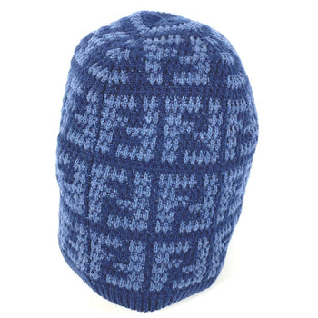 Fendi Knit Hat Fxq960 Wool Gray Logo