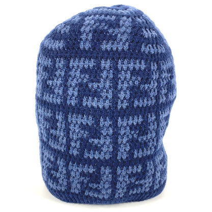 Fendi Knit Hat Fxq960 Wool Gray Logo