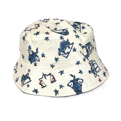 Fendi Hat Fxq995 Silk Blue Logo All-Over Pattern L
