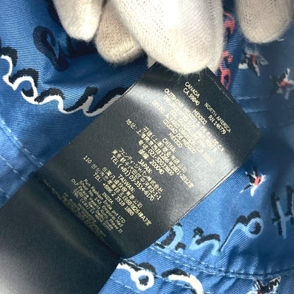Fendi Hat Fxq995 Silk Blue Logo All-Over Pattern L