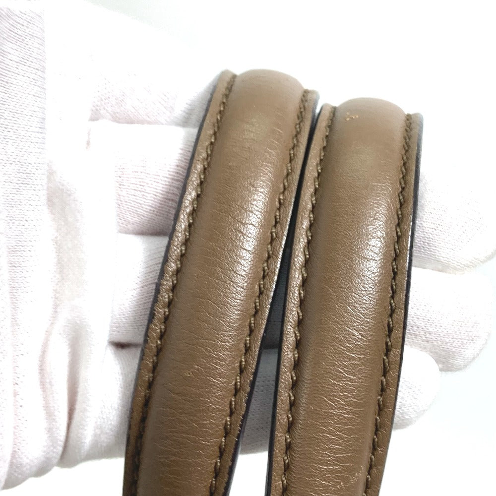 Fendi Handbag 8Bn251 Leather/Canvas, Suede Brown Pecan Women