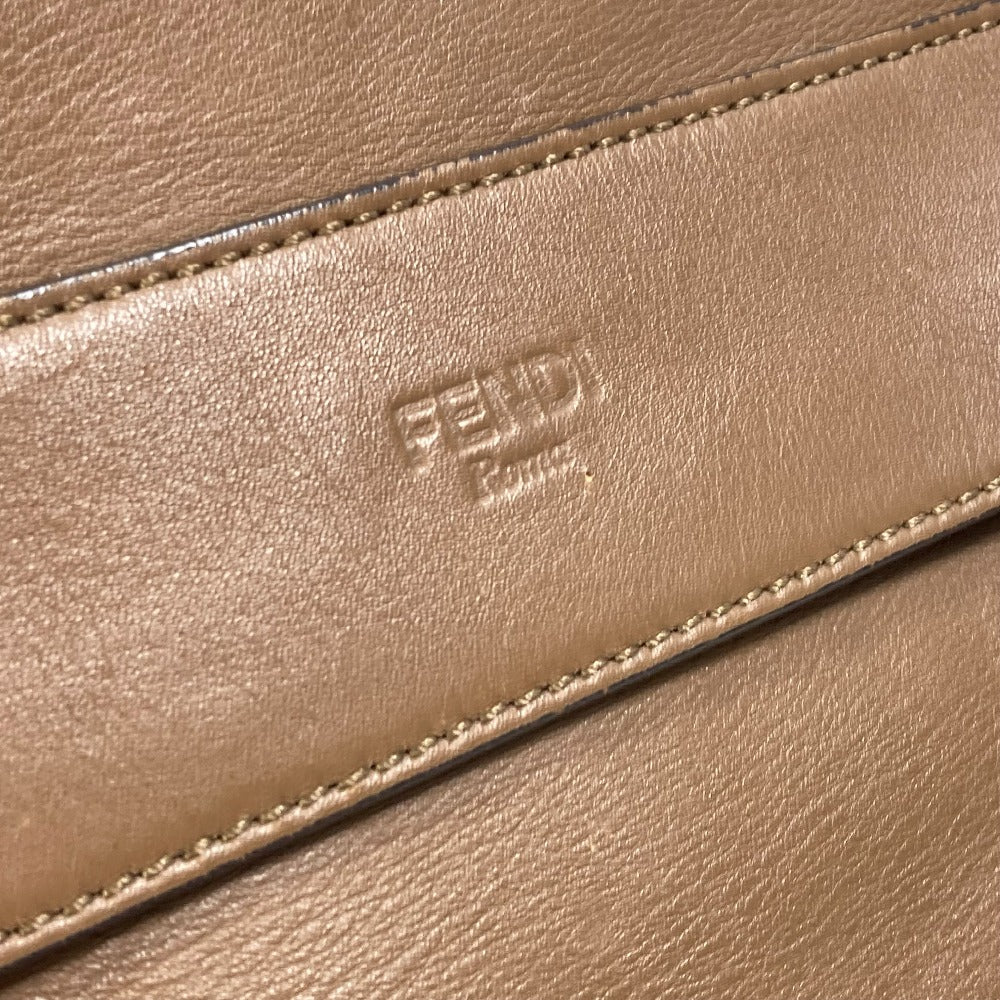 Fendi Handbag 8Bn251 Leather/Canvas, Suede Brown Pecan Women