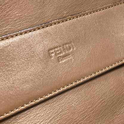 Fendi Handbag 8Bn251 Leather/Canvas, Suede Brown Pecan Women
