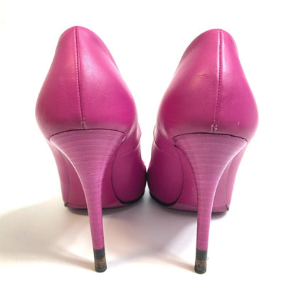 Fendi Pumps Leather Purple Pointed Toe Women 39