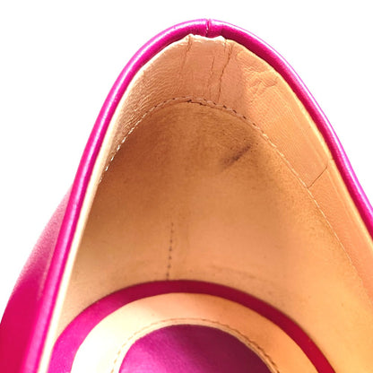 Fendi Pumps Leather Purple Pointed Toe Women 39