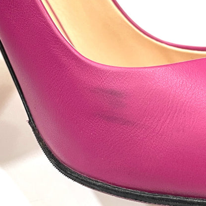 Fendi Pumps Leather Purple Pointed Toe Women 39