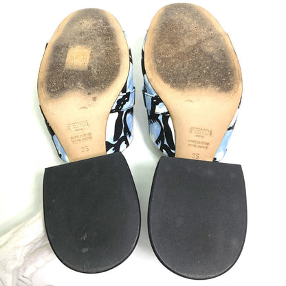 Fendi Sandals Canvas, Canvas Blue Joshua Vides California Sky Women 35